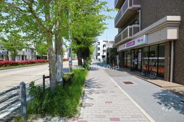 敷地西側の前面道路