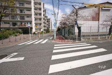 敷地東側の前面道路