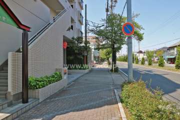 敷地北側の前面道路(東側から)