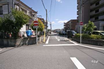 敷地北側の前面道路（西側から）
