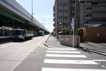 敷地東側の前面道路（北側から）