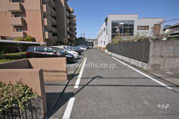 敷地北側の前面道路（東側から）