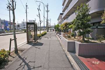 敷地東側の前面道路