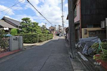 敷地北側の前面道路（西側から）