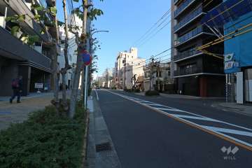 敷地北側の前面道路