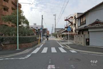 敷地北側の前面道路