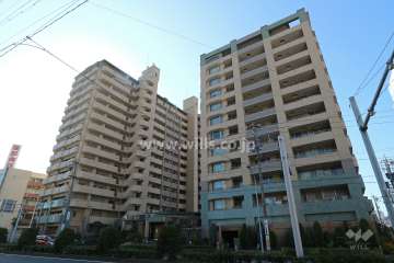 ライオンズマンション金山ニューシティの外観（北東側から）