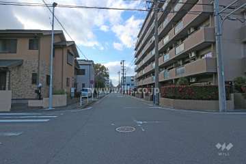敷地南側の前面道路