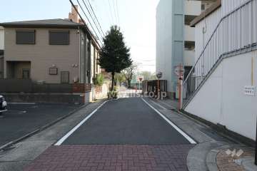 敷地東側の前面道路（北側から）