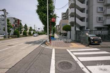 敷地北側の前面道路