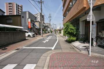 敷地南側の前面道路(東側から)