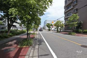 敷地西側の前面道路（南側から）