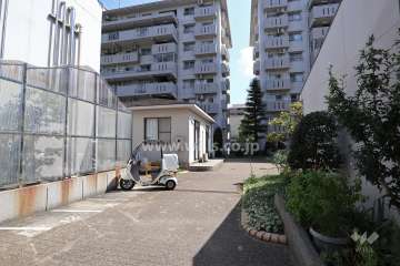 敷地西側の通路