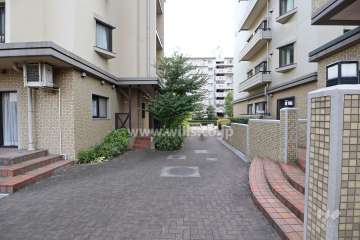 敷地西側の通路
