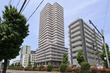アンビックス志賀ストリートタワーの外観（南東側から）