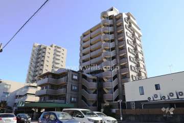 ライオンズマンション平安通の外観（北西側から）