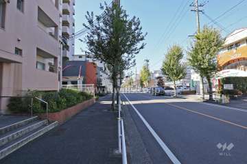 敷地の北側の前面道路