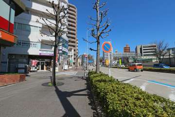 敷地東側の前面道路（南側から)