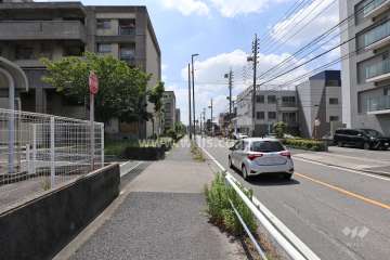 敷地東側の前面道路