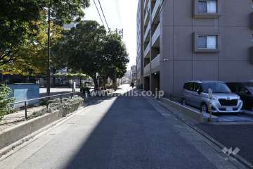 敷地東側の前面道路