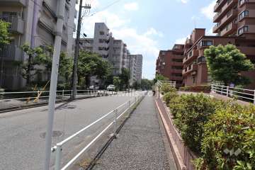 敷地東側の前面道路