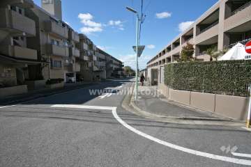 敷地北側の前面道路(東側から)