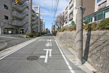 敷地南側の前面道路（東側から）