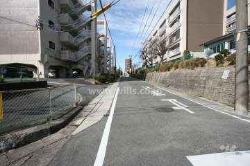 敷地北側の前面道路（東側から）
