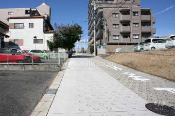 敷地南側の前面道路（東側から）