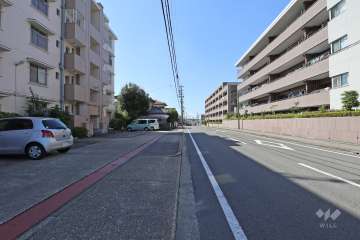 敷地北側の前面道路（東側から）