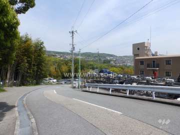 敷地西側の前面道路