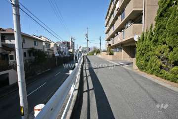 敷地南側の前面道路(東側から)
