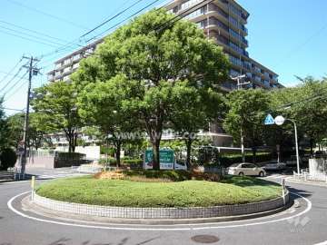 敷地中央にあるロータリー