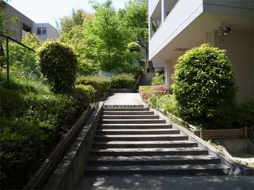 B棟南側の通路