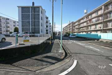 敷地西側の前面道路