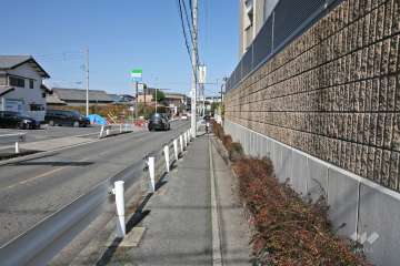 敷地西側の前面道路