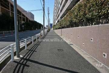 敷地南側の前面道路（東側から）