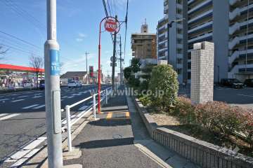 敷地北側の前面道路