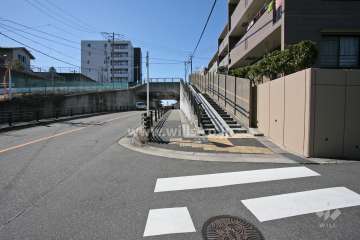 敷地南側の前面道路（東側から）