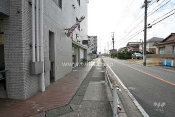 敷地西側の前面道路（北側から）