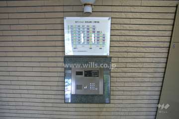 オートロックと案内板