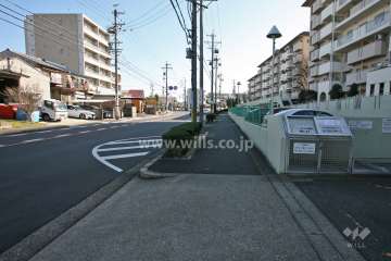 敷地北側の前面道路(西側から)