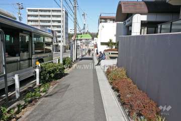 敷地西側の前面道路