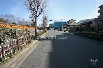 敷地北側の前面道路（西側から）