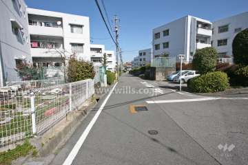 敷地東側の前面道路