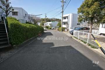 敷地北側の前面道路(東側から)