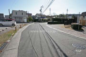敷地東側の前面道路(北側から)