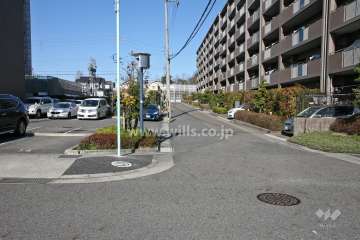 敷地北側の前面道路（東側から）