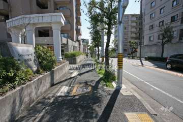 敷地西側の前面道路