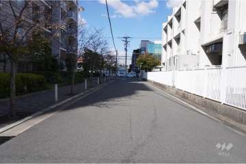 敷地東側の前面道路(南側から)
